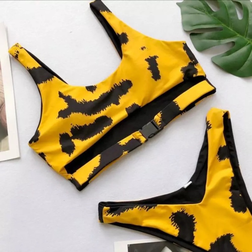 NEW! Yellow Brazilian Buckle Bikini - Picture 4 of 5